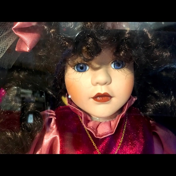 90s NWT Hand Painted Bisque Porcelain Doll 18” - Picture 7 of 16